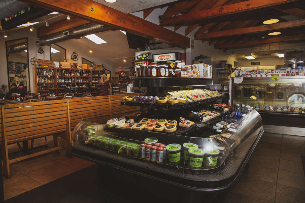 deli case at Minden Meat and Deli