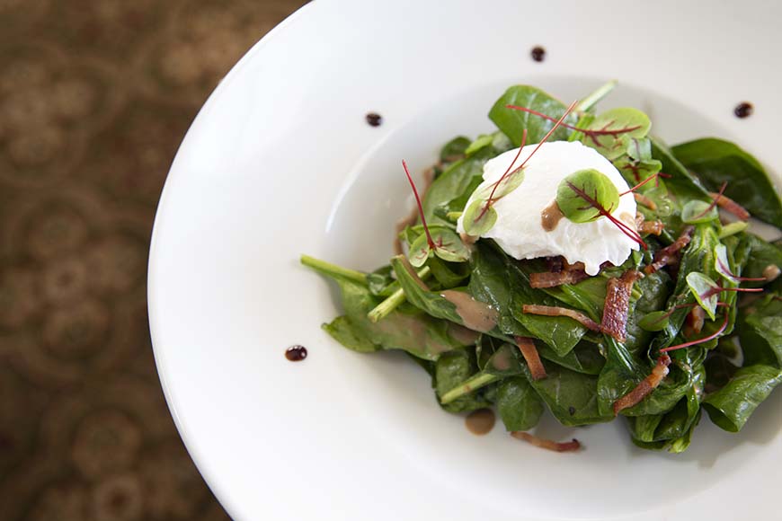 The Pink House spinach salad
