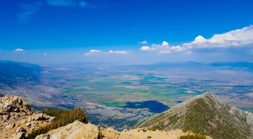 Aerial View of Carson Valley from top of Jobs Peak