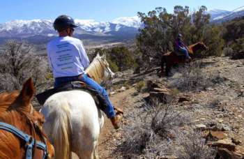 Equestrians on the Pinyon Trail