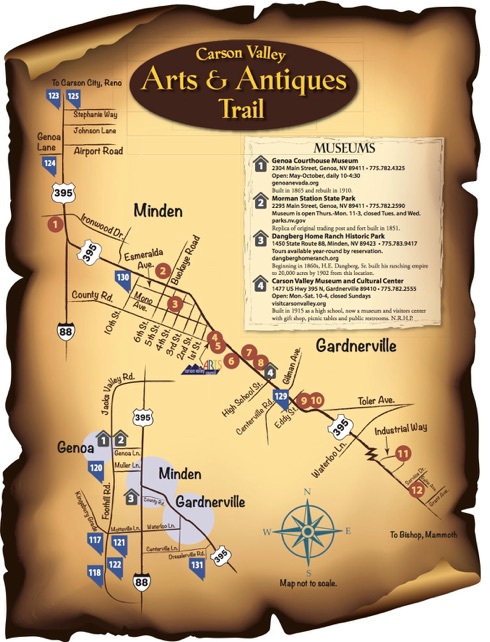 Arts & Antiques Trail Map