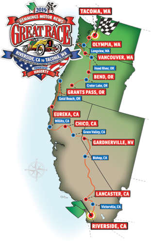 2019 Great Race Map
