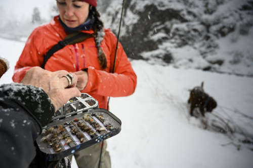 Winter fly fishing photo by Corey Rich