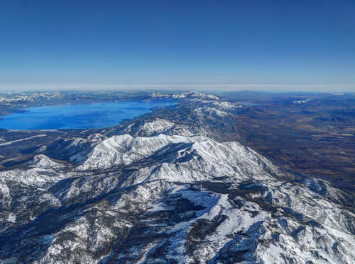Lake Tahoe - Carson Valley from above