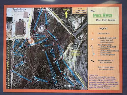 Pine Nuts Disc Golf Map
