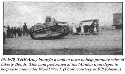 World War I tank at Minden depot