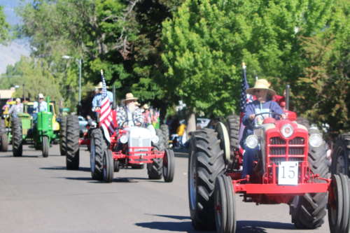 antique tractors in carson valley days parade photo by melissa blosser