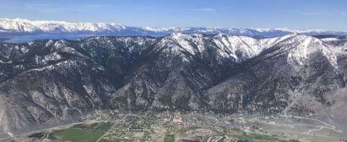 sierra nevada view from a glider