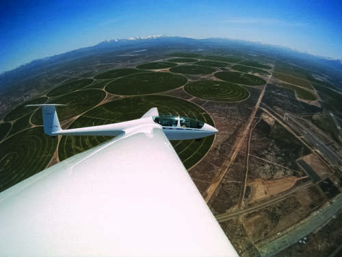 Glider above Carson Valley