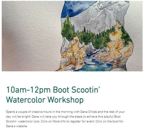 Art Gallery @ Prism Boot Scootin' Watercolor Workshop