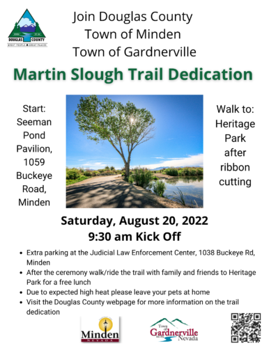 Martin Slough Trail Dedication Ceremony Carson Valley Nevada Genoa 